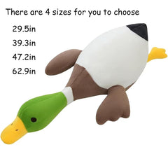 Pasrdqoyp Mallard Duck Plush back view emphasizes durable stitching and soft fabric.