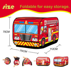 PASUXI fire truck tent in backyard or indoors sparks joyful firefighter role-play
