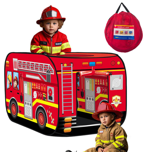 PASUXI fire truck tent front view offers quick setup for imaginative play