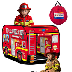 PASUXI fire truck tent front view offers quick setup for imaginative play