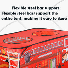 PASUXI fire truck tent collapses neatly for storage after playtime