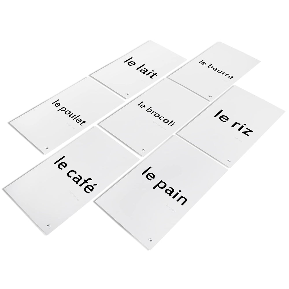 Pat's Flash Cards family cards model daily scenes for French language learning