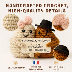 Soft yarn texture of Love Potatoes invites cuddle moments