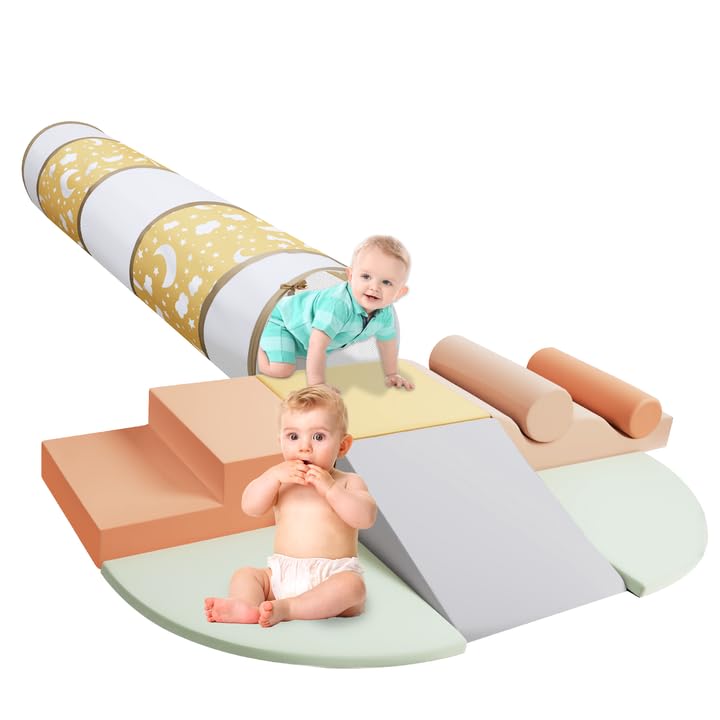 PATAZOK 9-piece climbing blocks set for toddlers promotes safe, active play at home.