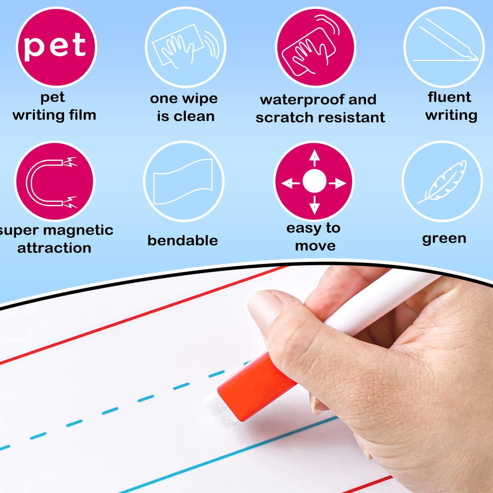 Patelai bendable magnetic paper securely attaches to a metal whiteboard