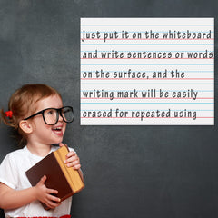 Patelai lined whiteboard paper that is easy to wipe clean for repeated use
