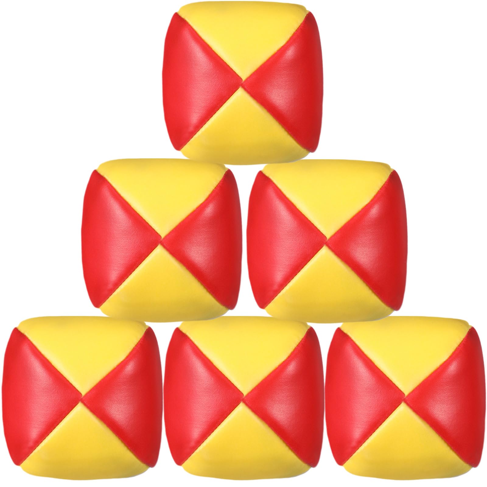 Patelai juggling balls soft-touch yellow for safer beginner practice.