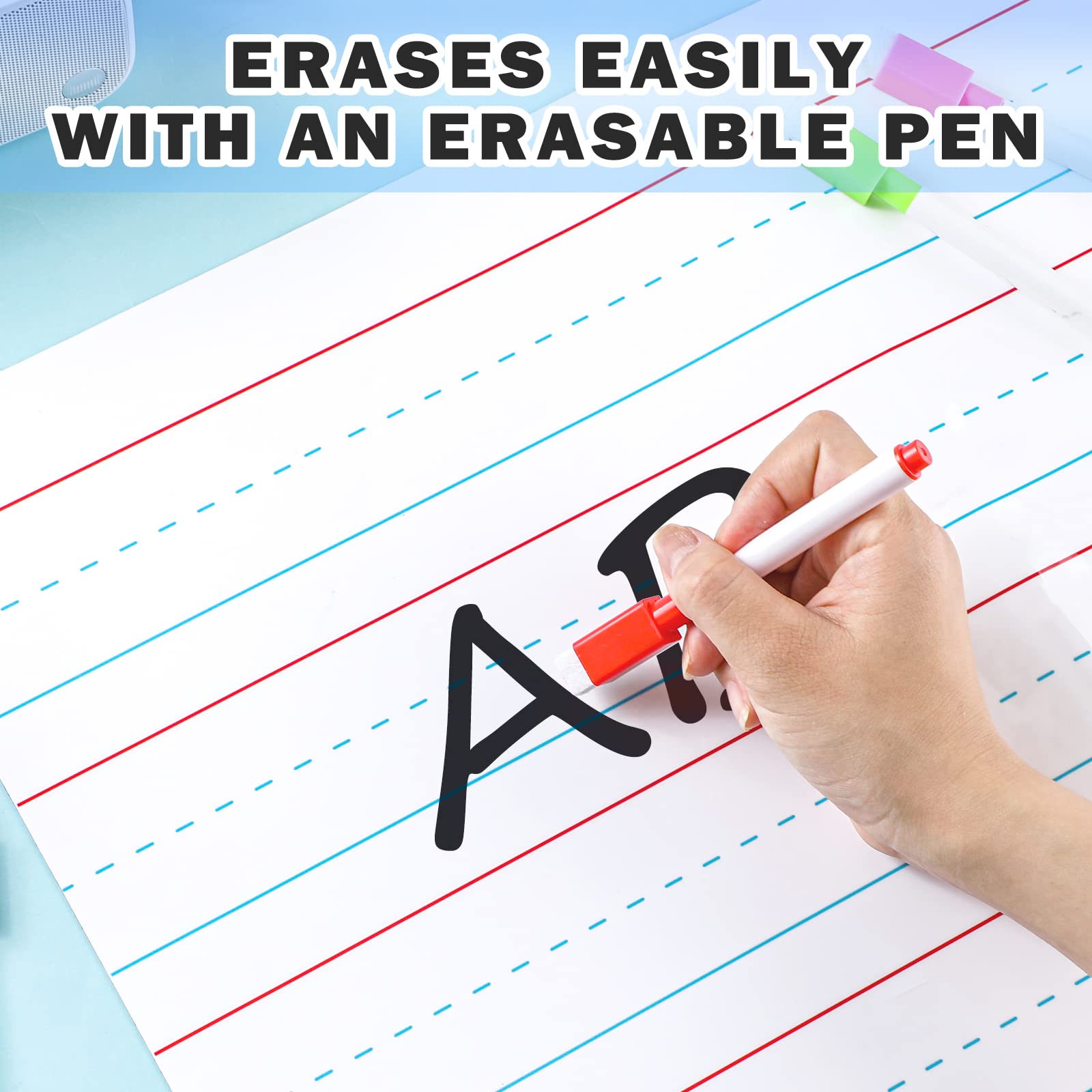 Patelai large 55 x 43 cm sheet provides ample space for sentences and examples