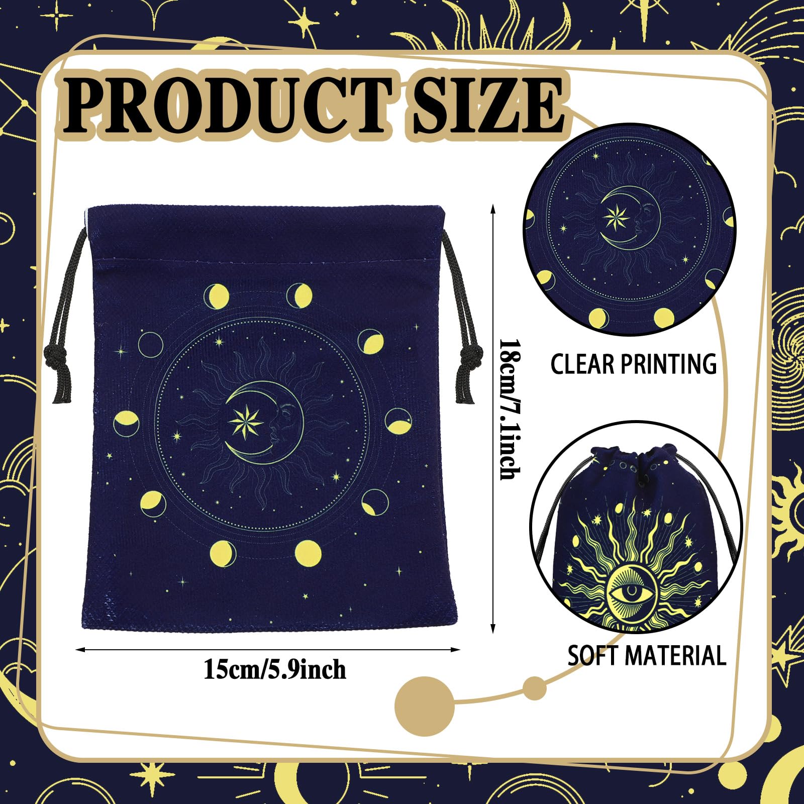 Paterr drawstring velvet pouch secures runes and dice during travel.