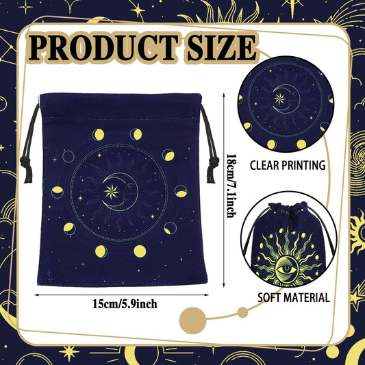 Paterr drawstring velvet pouch secures runes and dice during travel.