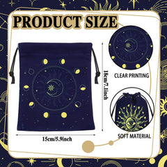 Paterr drawstring velvet pouch secures runes and dice during travel.