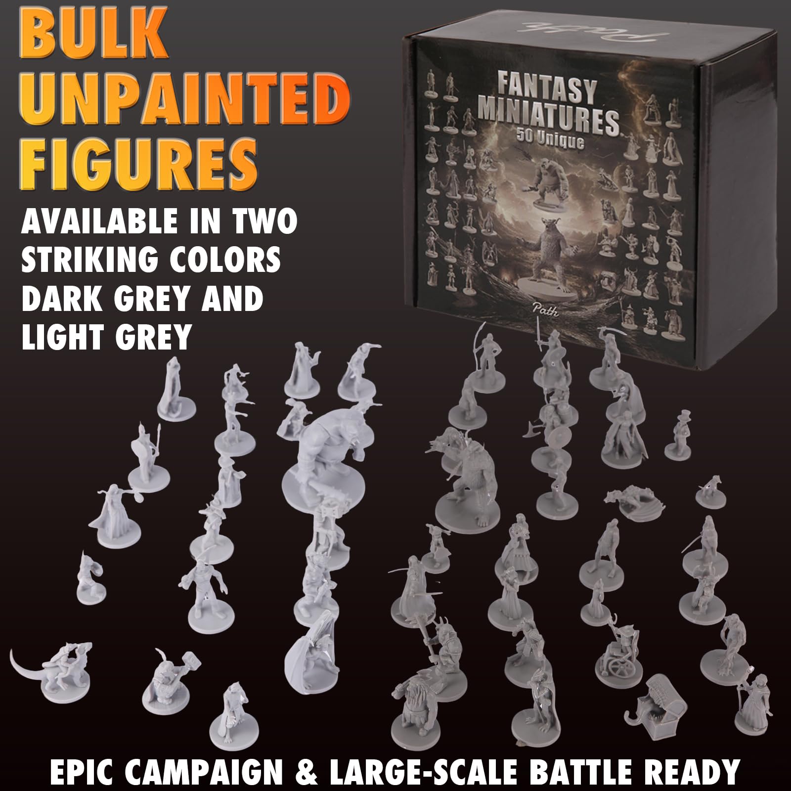 Path Gaming unpainted-miniatures-bulk-set ideal for hobby painting sessions.