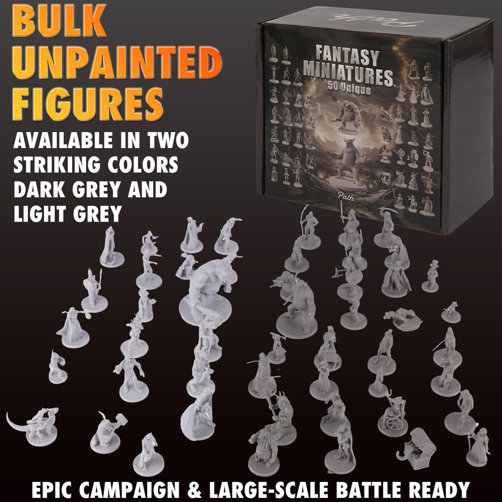 Path Gaming unpainted-miniatures-bulk-set ideal for hobby painting sessions.