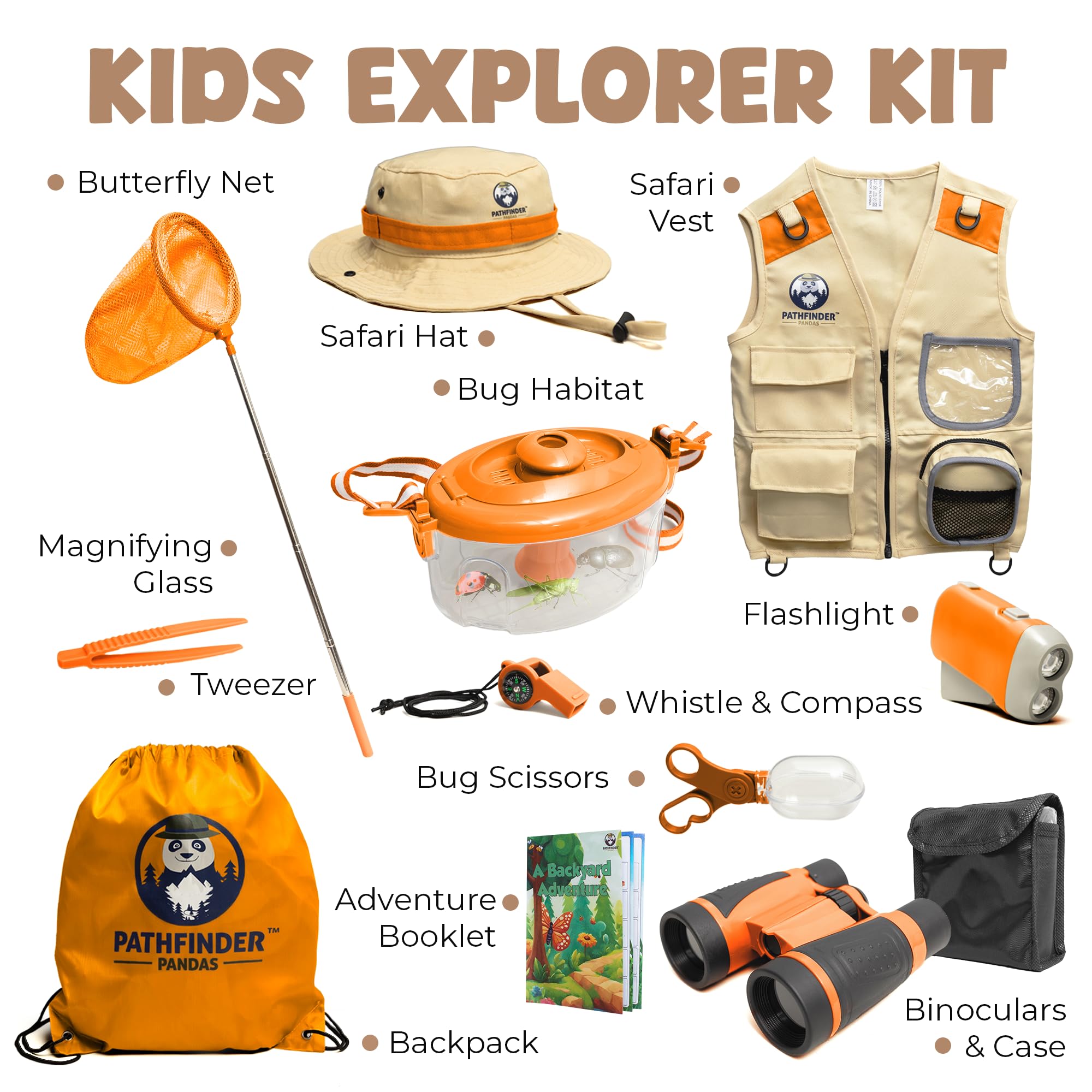 PATHFINDER PANDAS kids explorer kit flashlight for dusk explorations.