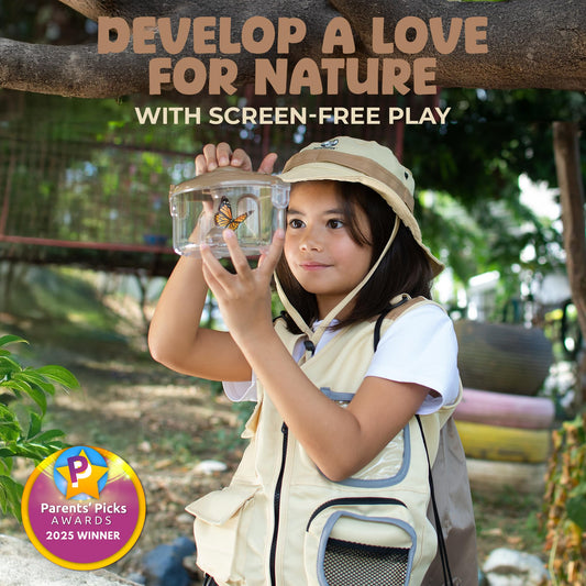 PATHFINDER PANDAS safari vest helps young explorers feel like zookeepers