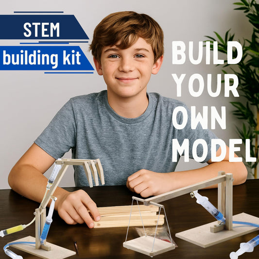 Pathfinders Hydraulics scissor lift model demonstrates water-powered motion