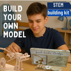 Pathfinders Leonardo da Vinci Ornithopter instruction steps guide young builders through assembly.