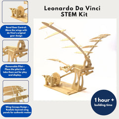 Pathfinders Leonardo da Vinci Ornithopter wooden parts highlighting natural materials and craft details.