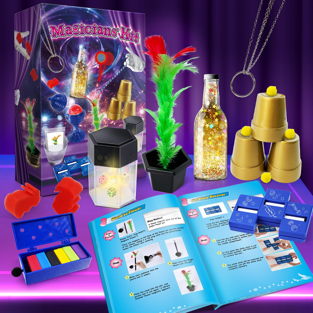 PATIFEED Kids Magic Kit disappearing ball trick in action.