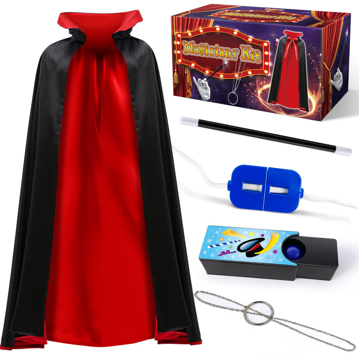 PATIFEED Magic Kit full costume cloak for kids, ideal for imaginative dress-up and confidence-building.