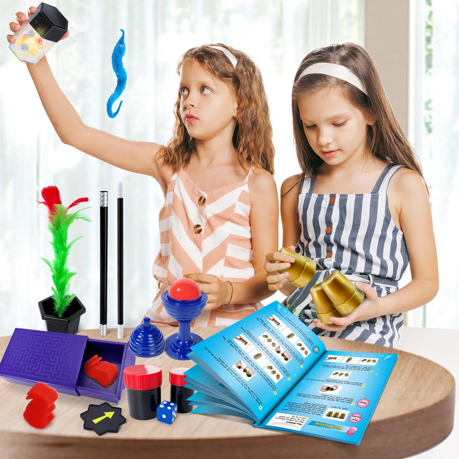 PATIFEED Magic Kit kids performing tricks for imaginative play sessions.