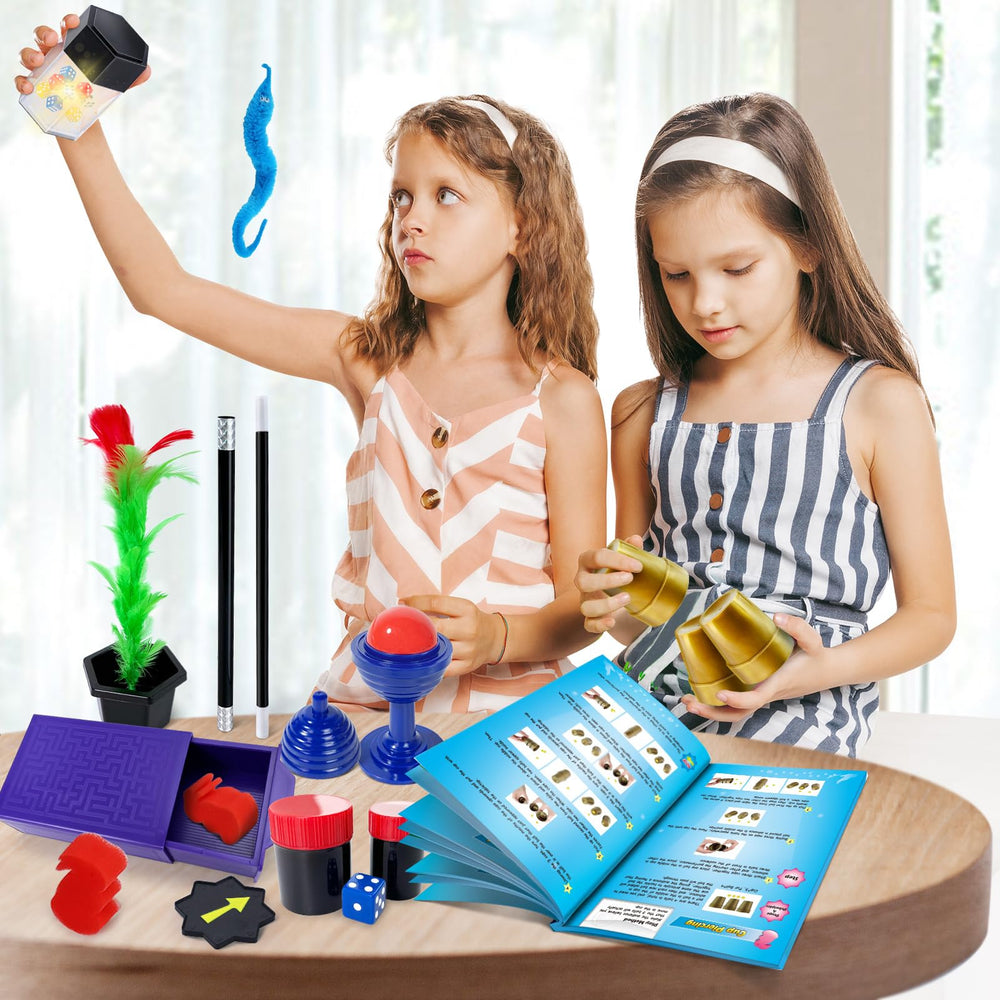 PATIFEED Magic Kit kids performing tricks for imaginative play sessions.