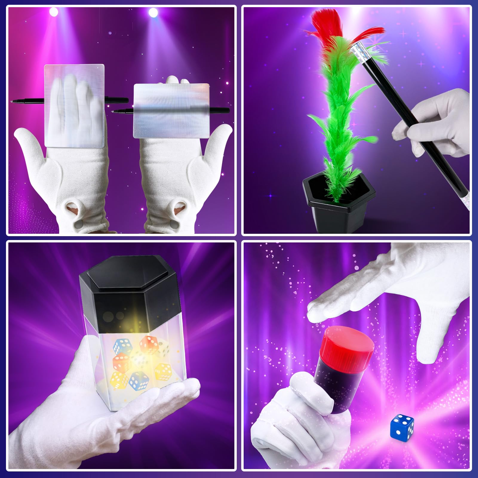 PATIFEED Magic Kit illustrated manual guiding easy trick steps.