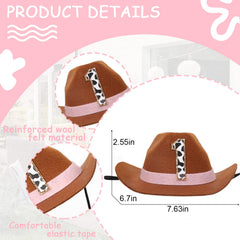 PATRDIO cowboy hat pink close-up stitching highlights quality and comfortable wear for baby