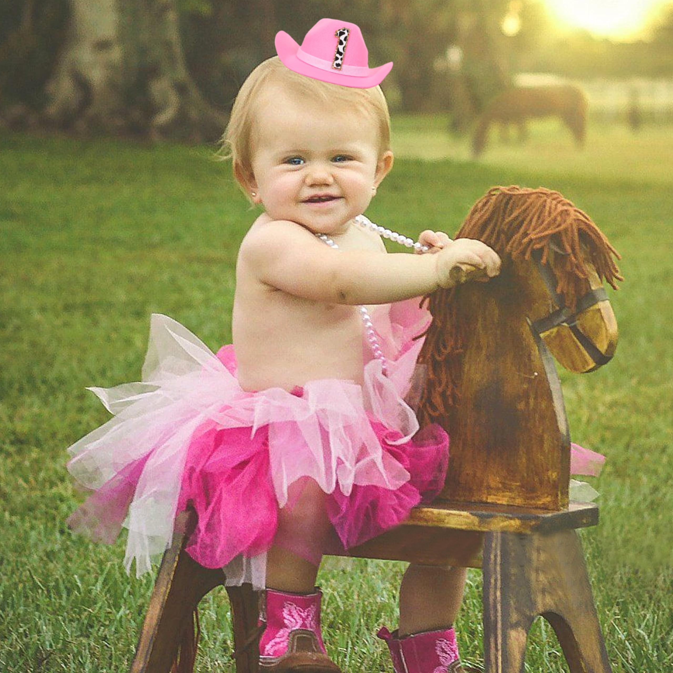 PATRDIO cowgirl hat photo prop enhances farm themed shoots