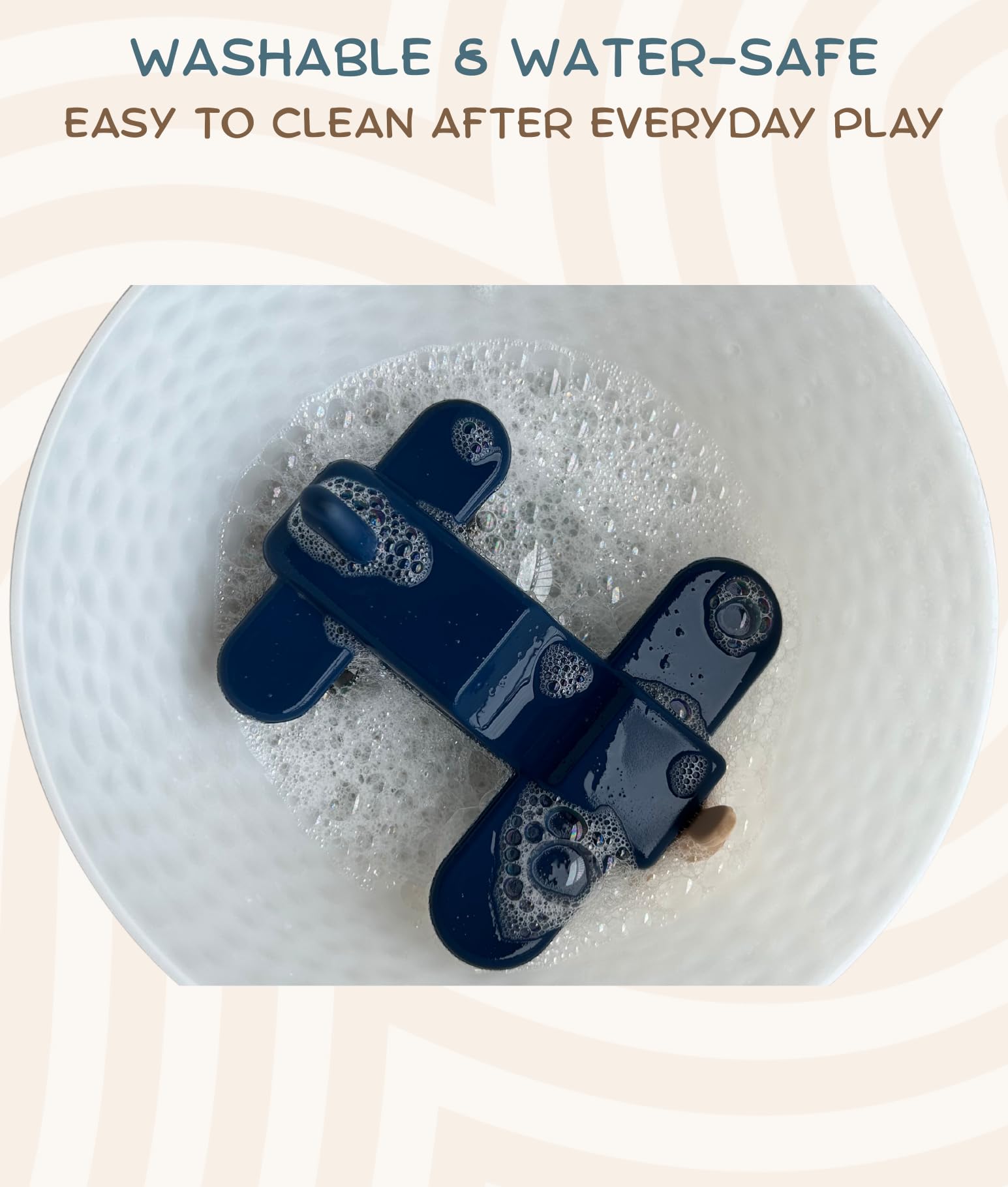 Pattern Frenzi five-piece set supports imaginative play at home or on trip.