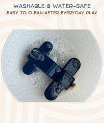 Pattern Frenzi five-piece set supports imaginative play at home or on trip.