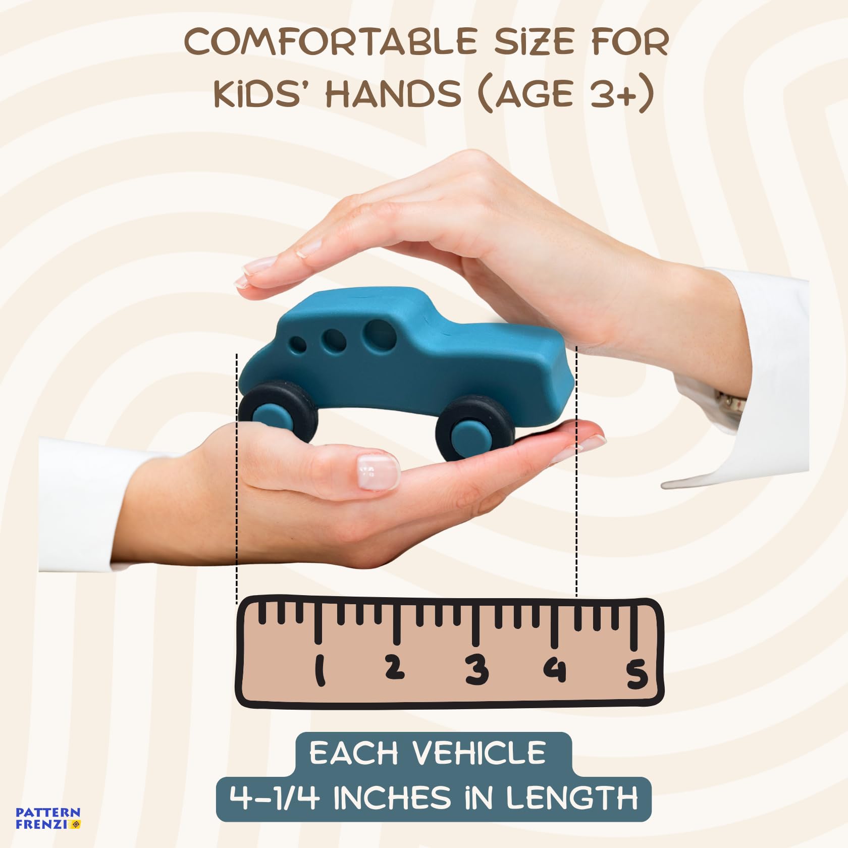 Pattern Frenzi rounded edges reduce snags and drags on floors.
