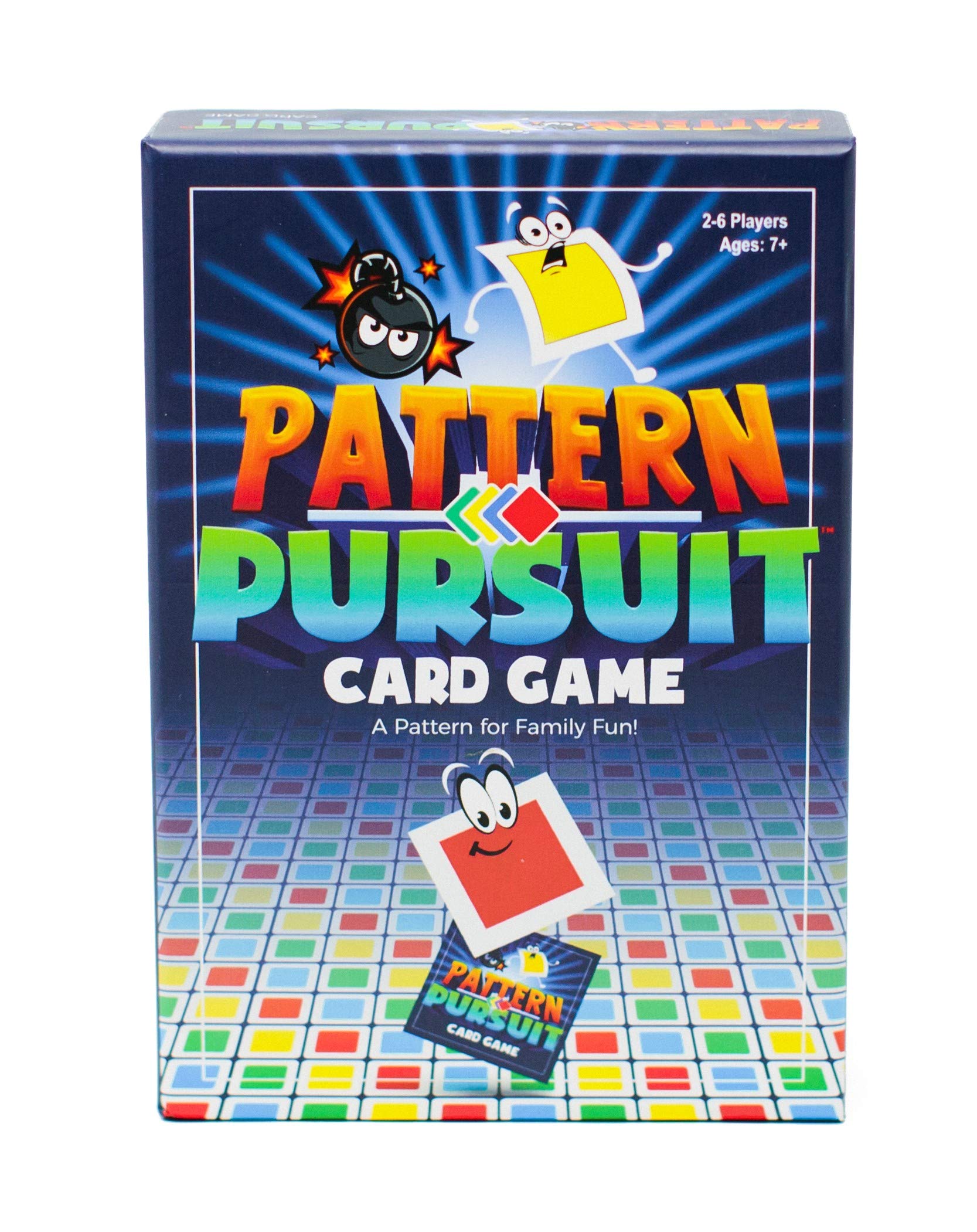 Pattern Pursuit card game setup for family game night, quick and easy to learn.