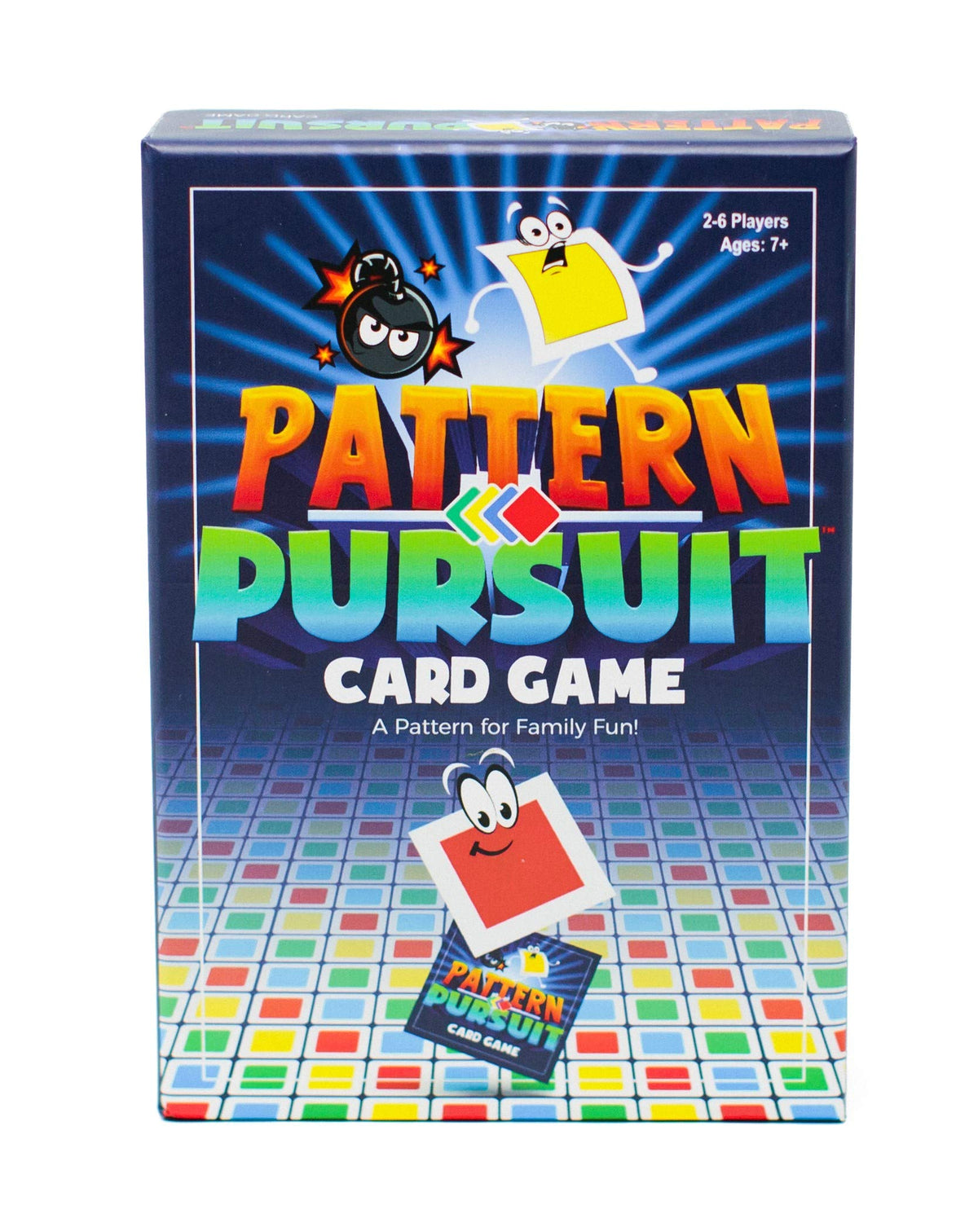 Pattern Pursuit card game setup for family game night, quick and easy to learn.