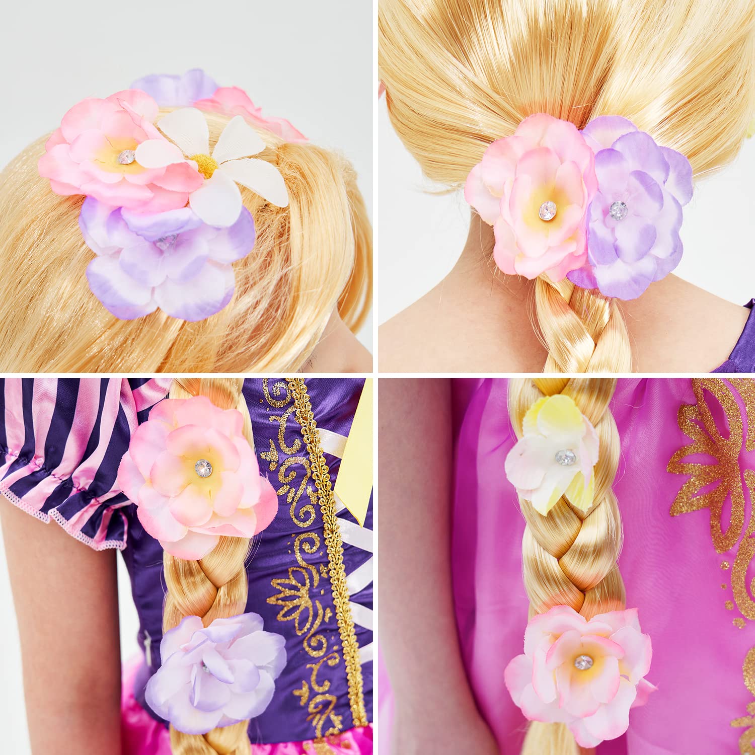 PATURPINT model wearing Rapunzel wig for costume showcase