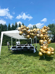 PATYDECRO gold balloons 12in add cohesive metallic color to indoor or outdoor events.