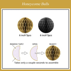 PATYDECRO black-gold circle garland frames walls for chic photos