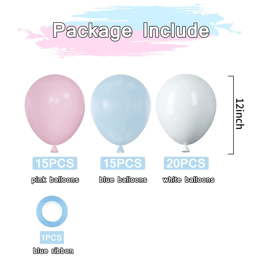 PATYDECRO blue and pink balloons close-up with glossy latex finish