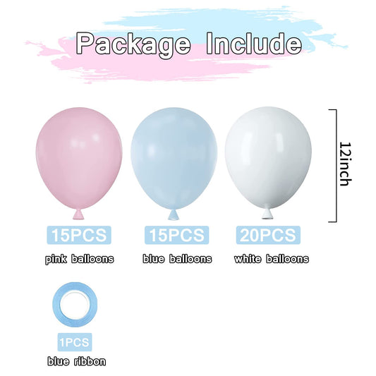 PATYDECRO blue and pink balloons close-up with glossy latex finish