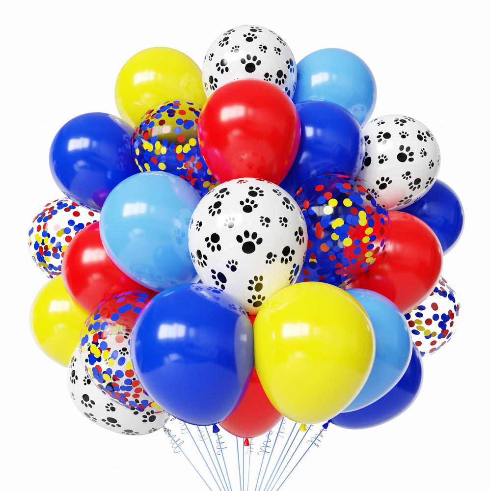 PATYDECRO dog paw balloons royal blue set for dog birthday party decor