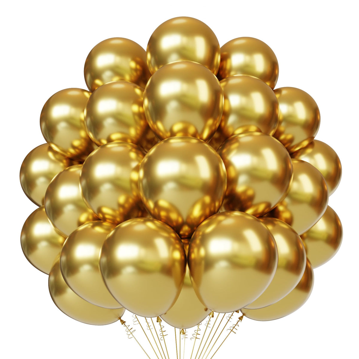 PATYDECRO gold balloons 55pcs 12in create a festive backdrop for celebrations.