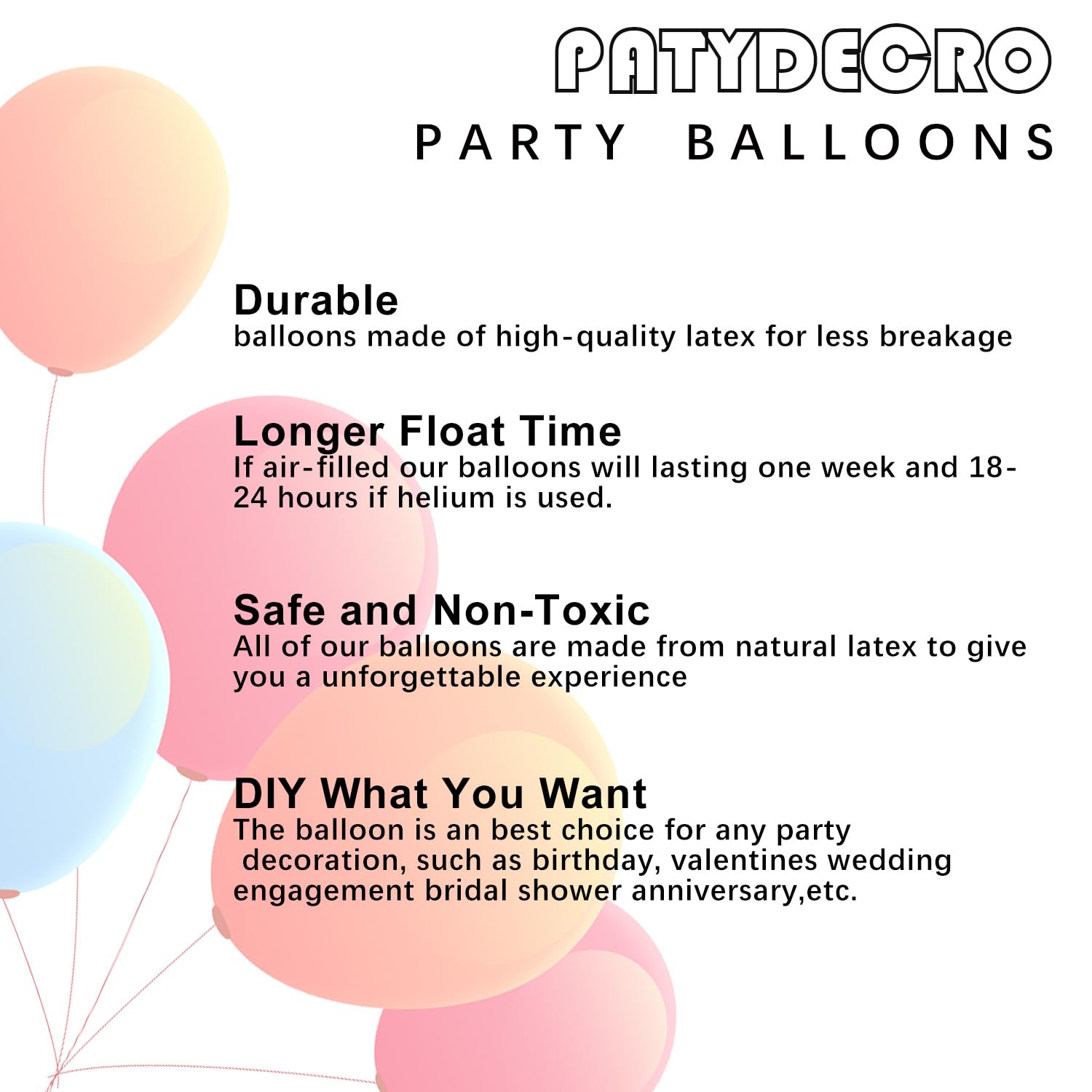 PATYDECRO gold confetti balloons bring festive sparkle to events.