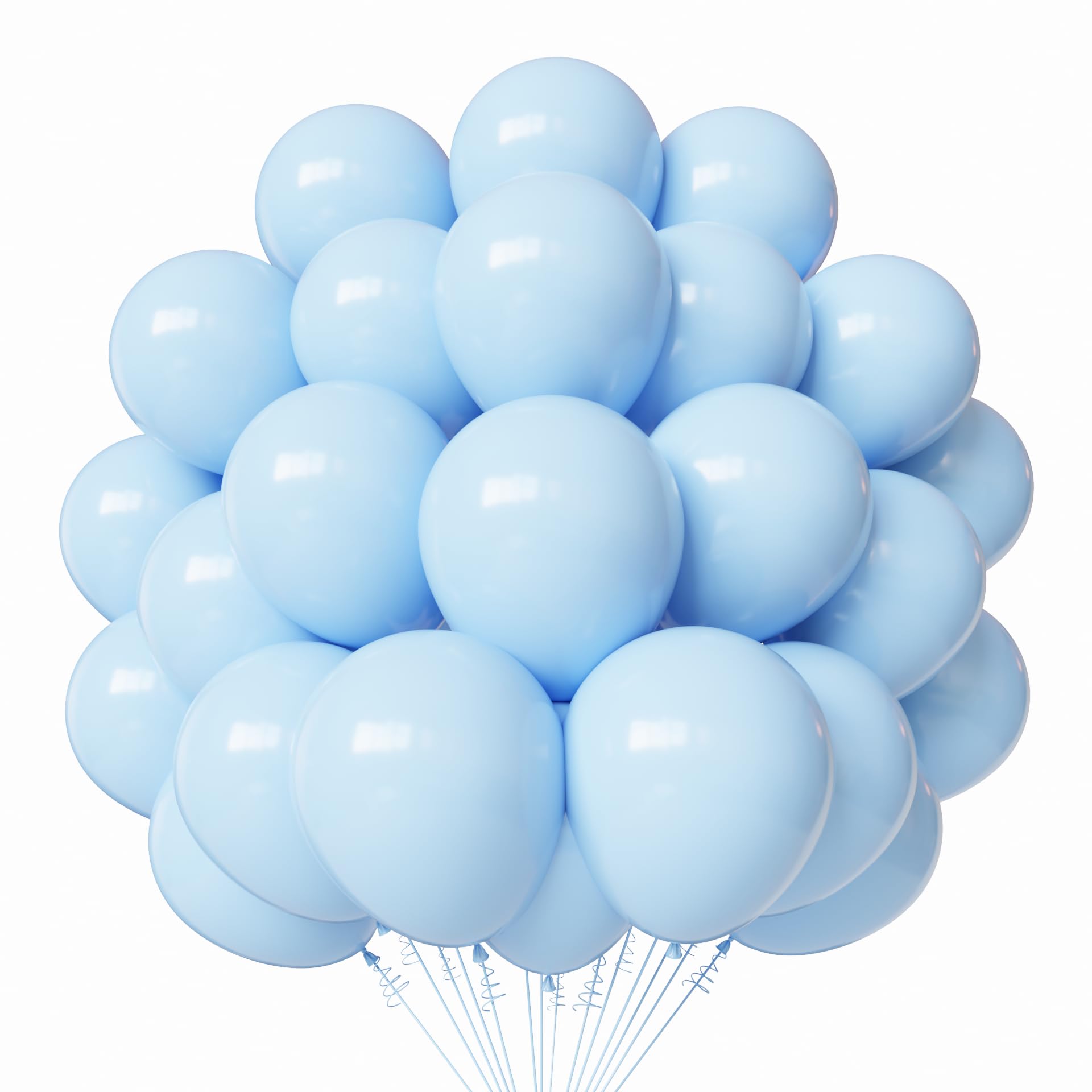 PATYDECRO light blue balloons 12 inch set creates a soft, photo-ready birthday backdrop.