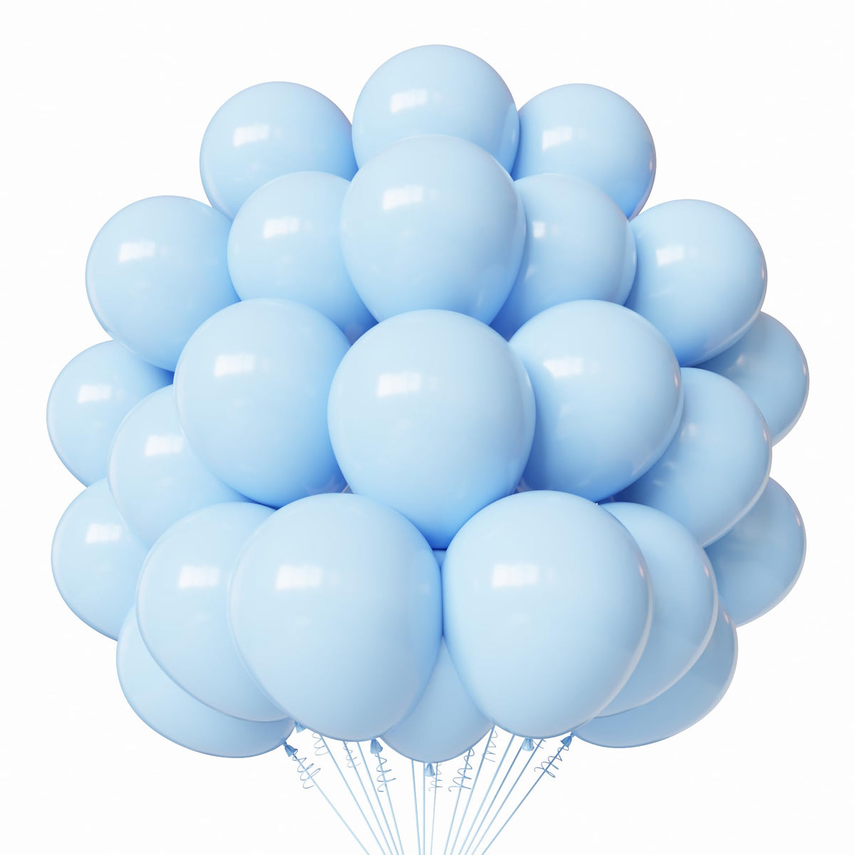 PATYDECRO light blue balloons 12 inch set creates a soft, photo-ready birthday backdrop.