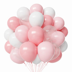 PATYDECRO pink and white 12-inch balloons set for stylish party backdrop