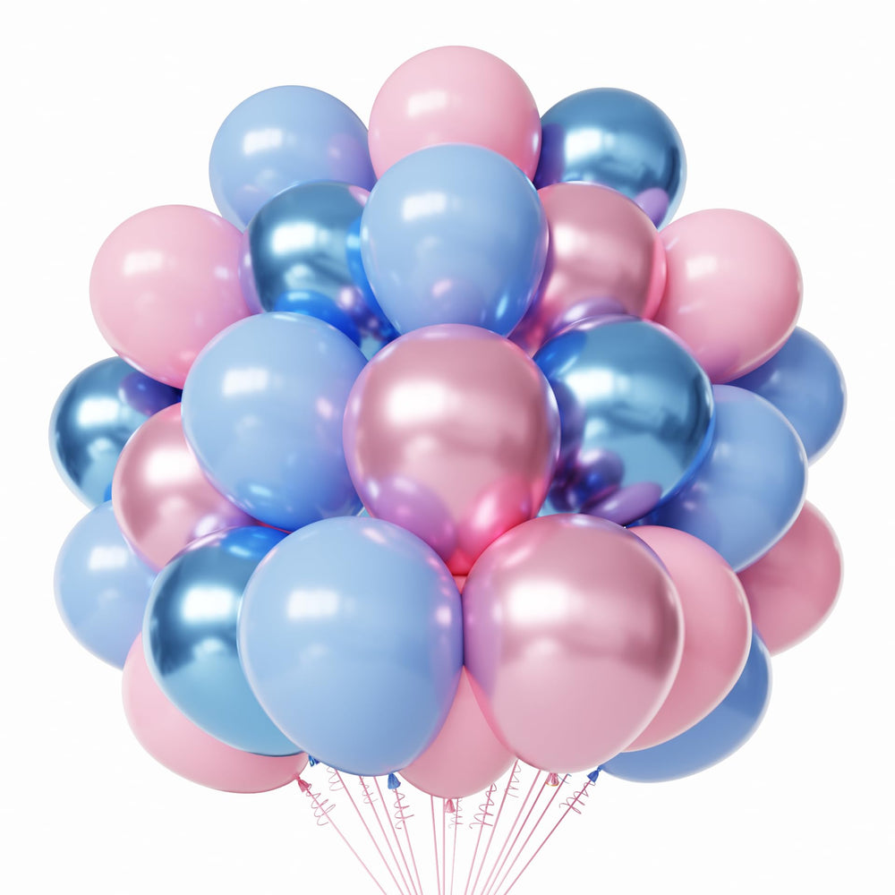 PATYDECRO pink and blue latex balloons that brighten baby showers