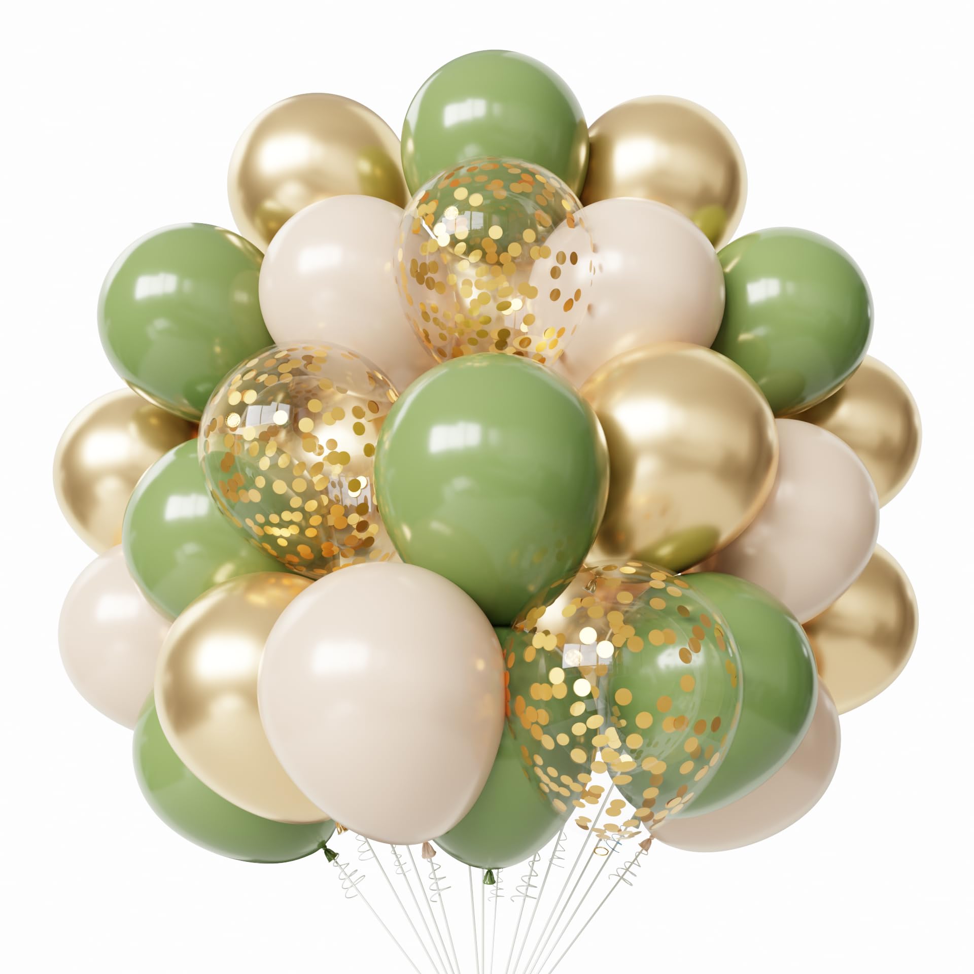 PATYDECRO sage green balloon pack creates a soft baby shower palette