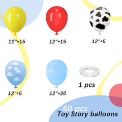 PATYDECRO cloud-pattern balloons in yellow brighten the decor