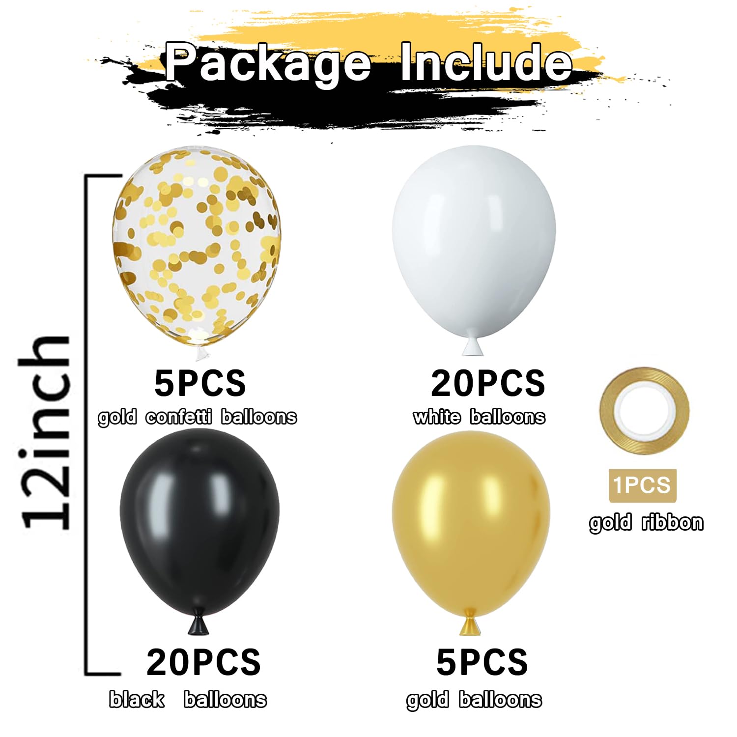 PATYDECRO white 12inch balloons ideal for weddings and birthdays.