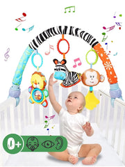 Pau1Hami1ton Zebra Arch Toy promotes tactile exploration during stroller time.